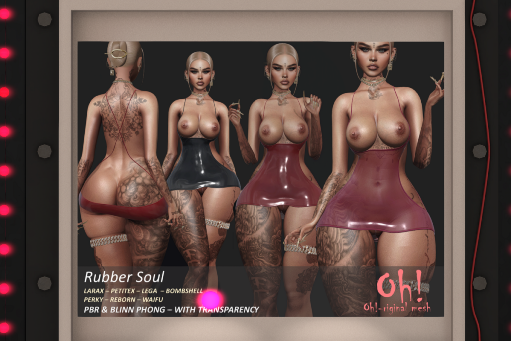 Rubber Soul Dress - Legacy/MaitreyaX/Reborn/+mods, L$699 each/L$1999 FP