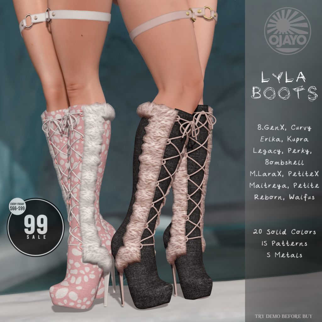 Lyla Boots - Erika/GenX/Inithium/Legacy/Maitreya/Reborn/+mods