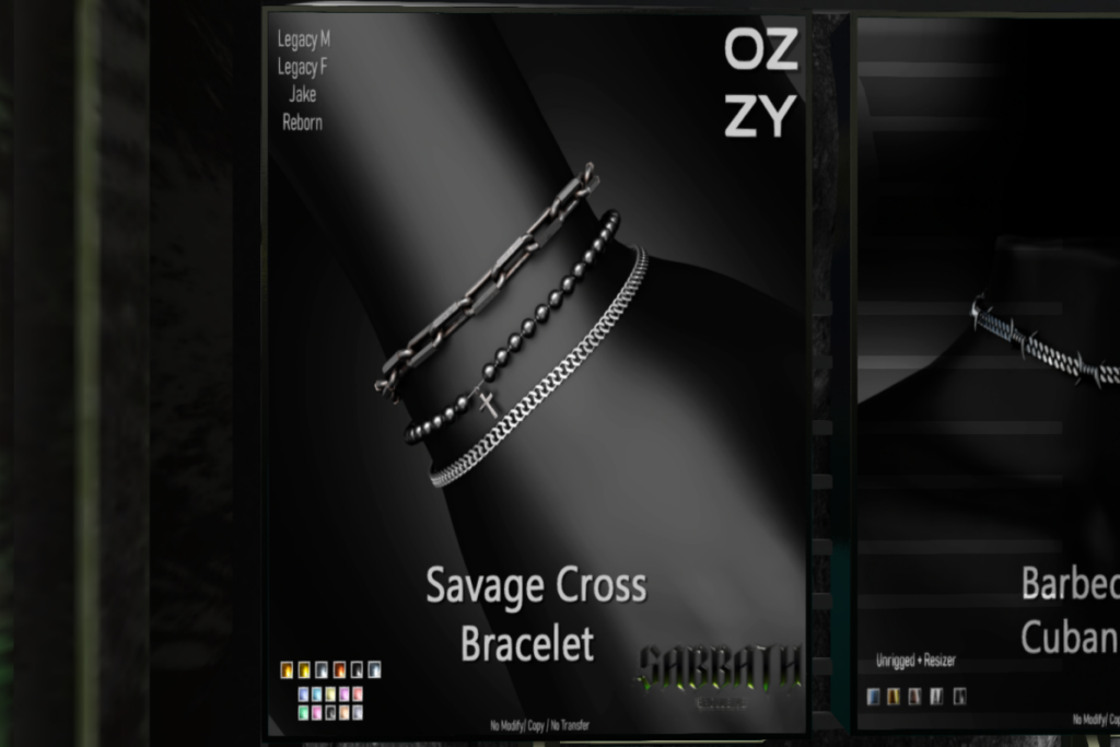 Savage Cross Bracelet - Jake/LegacyF+M/Reborn, L$299 FP