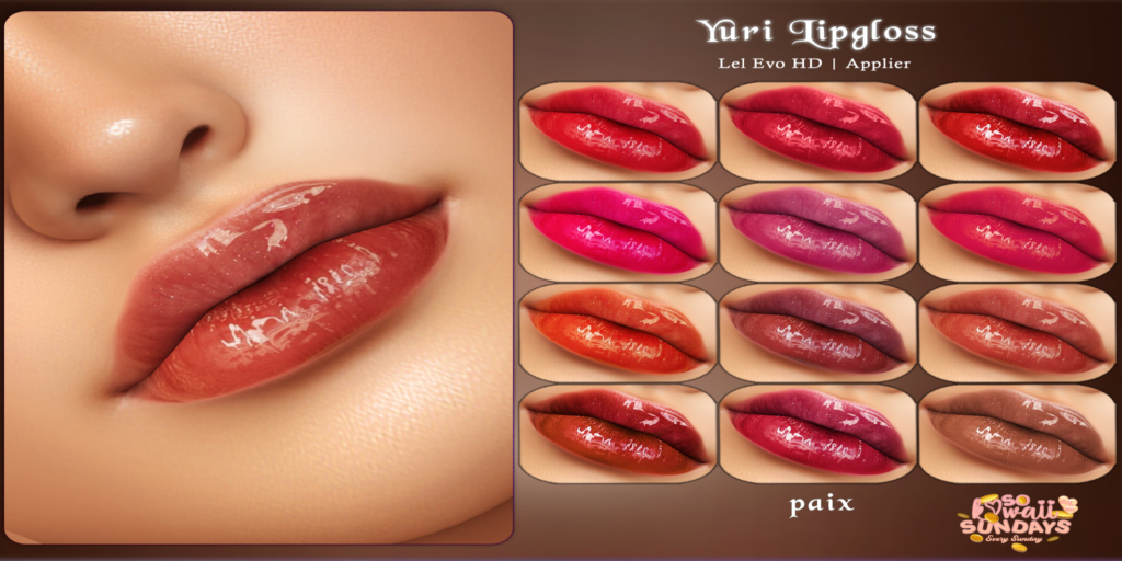 Yuri Lipgloss - Evo	&lt;a href=&quot;http://maps.secondlife.com/secondlife/Savelli/94/165/2816&quot;&gt;Teleport&lt;/a&gt;