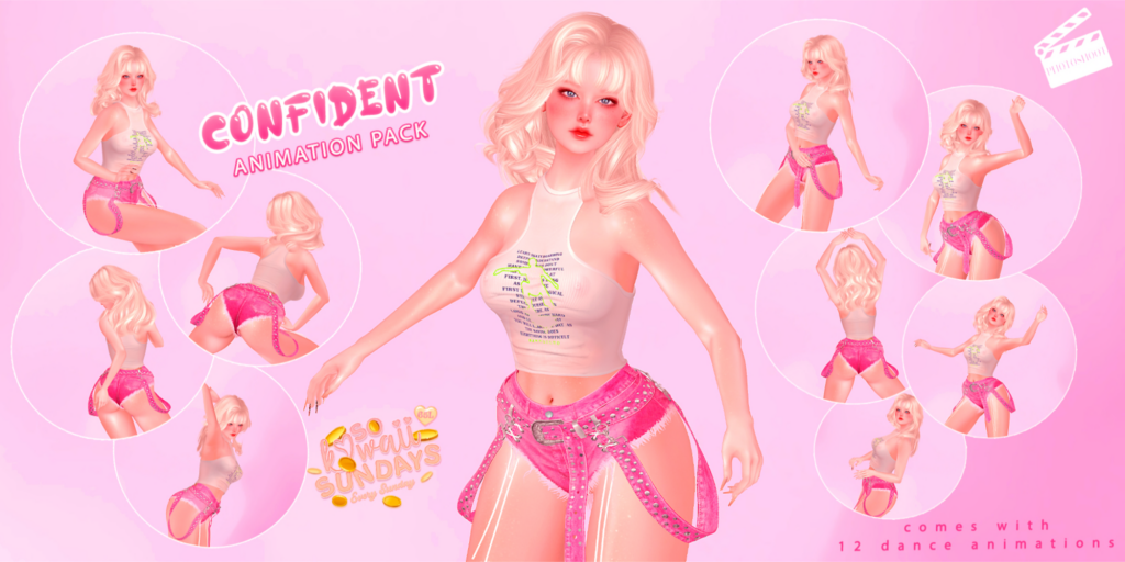 Confident Dance Animations	&lt;a href=&quot;http://maps.secondlife.com/secondlife/VELOUR/86/125/83&quot;&gt;Teleport&lt;/a&gt;