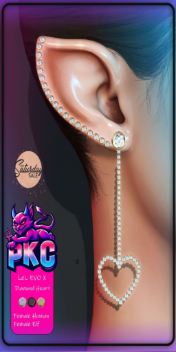 Diamond Heart Earring - EvoX F Human+Elf	&lt;a href=&quot;http://maps.secondlife.com/secondlife/Forbidden%20Paradise/212/209/22&quot;&gt;Teleport&lt;/a&gt;