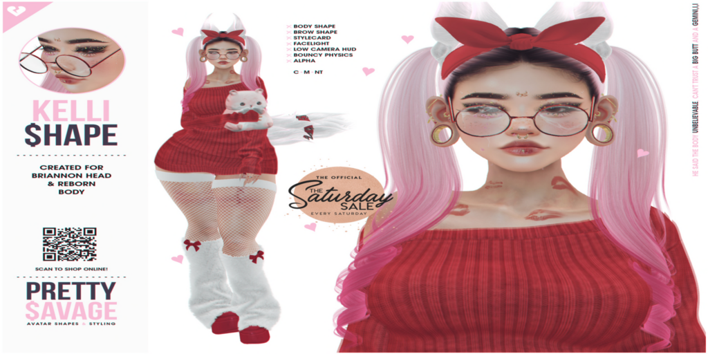 Kelli Shape - EvoX Briannon/Reborn	&lt;a href=&quot;http://maps.secondlife.com/secondlife/Slytherin/121/104/1070&quot;&gt;Teleport&lt;/a&gt;