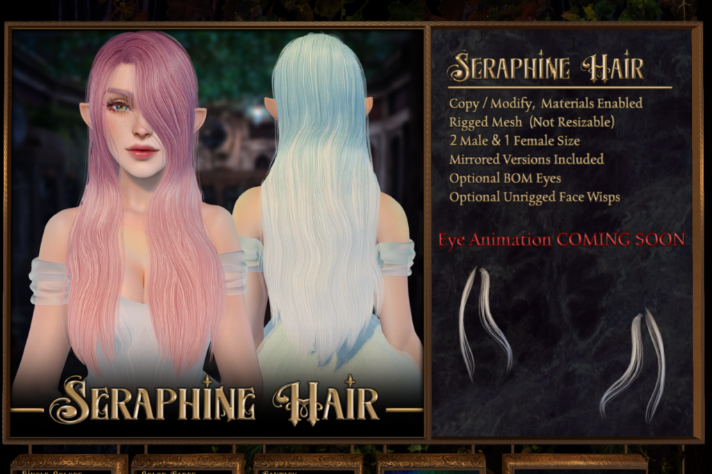 Seraphine Hair, L$350 each/L$950 FP