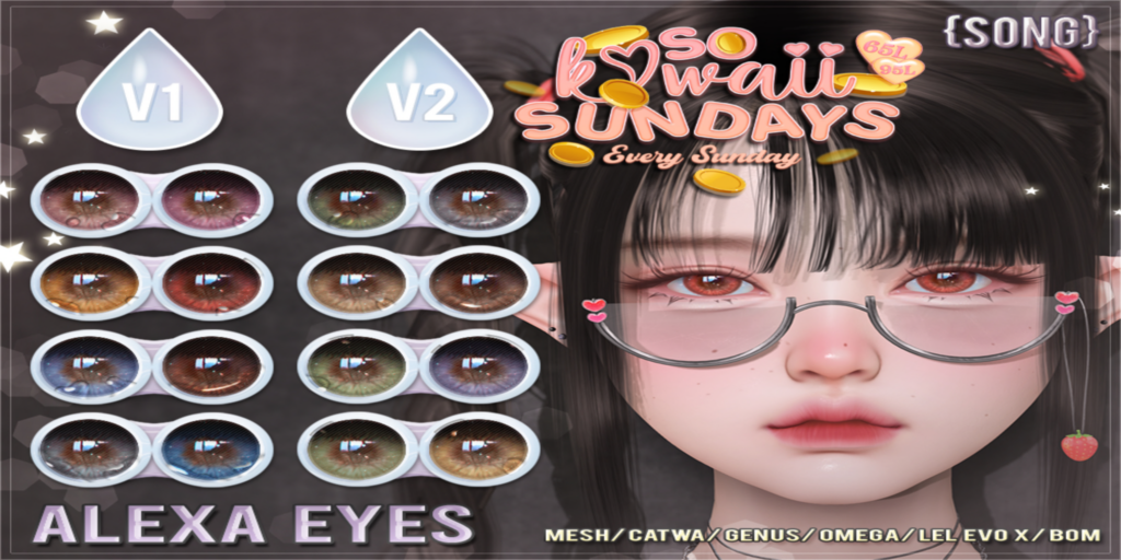 Alexa Eyes - BOM/Catwa/Genus/EvoX/Mesh/Omega	&lt;a href=&quot;http://maps.secondlife.com/secondlife/Meringue/61/83/1064&quot;&gt;Teleport&lt;/a&gt;