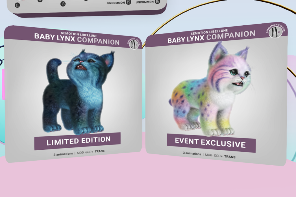 Baby Lynx Companion Limited Edition and Event Exclusive, L$185 each