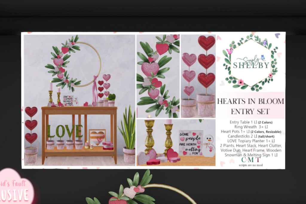 Hearts In Bloom Entry Set, L$324