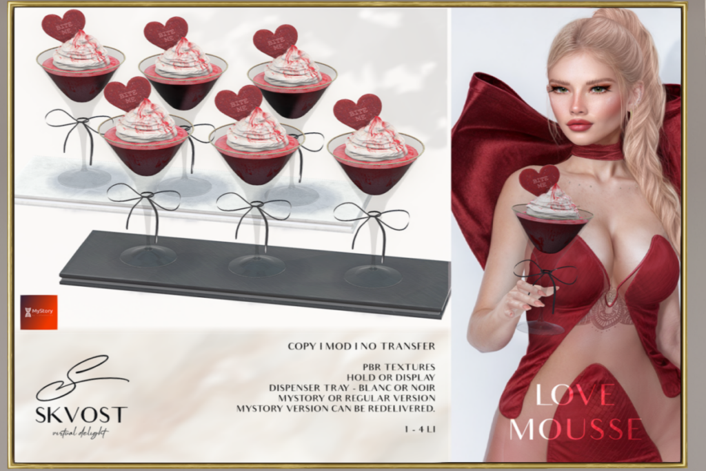 Love Mousse Holdable and Dispenser Tray, L$259 each