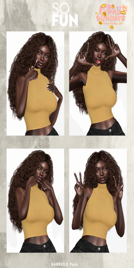 Gabrielle Poses	&lt;a href=&quot;http://maps.secondlife.com/secondlife/Dream%20Haven/7/184/4075&quot;&gt;Teleport&lt;/a&gt;