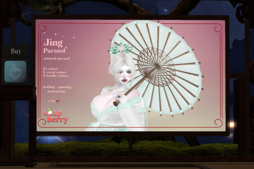 Jing Silk Parasol, L$500