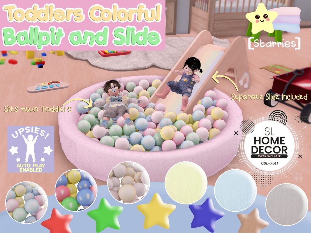 Toddlers Colorful Ballpit &amp; Slide