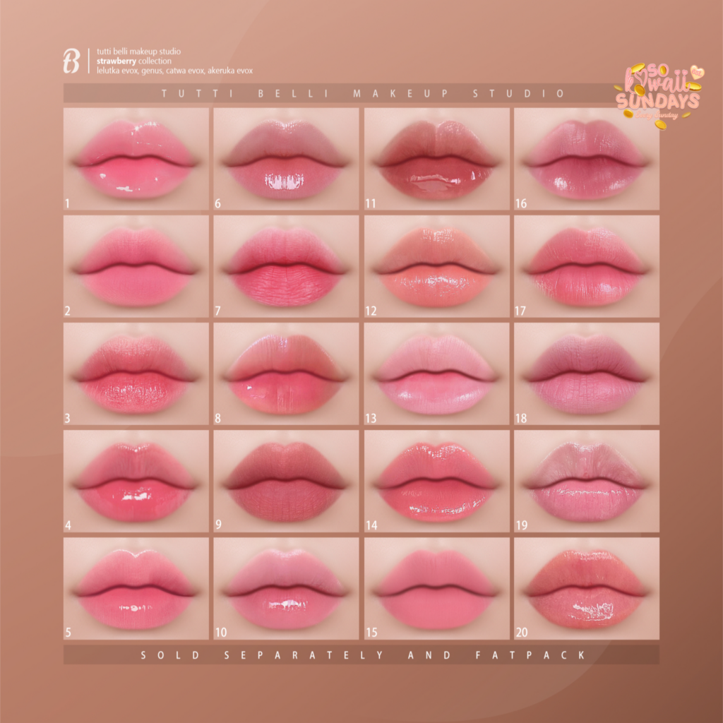 Strawberry Lipstick - AkX/CatwaX/EvoX	&lt;a href=&quot;http://maps.secondlife.com/secondlife/Malkine/111/166/293&quot;&gt;Teleport&lt;/a&gt;