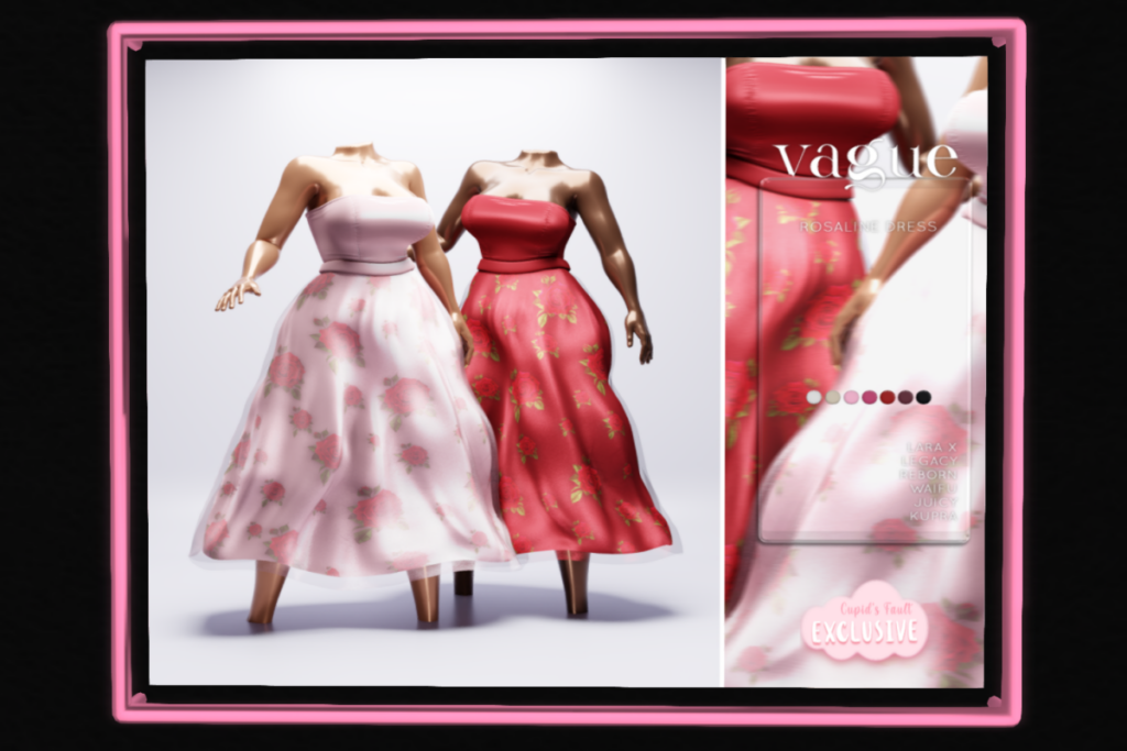 Rosaline Dress = Inithium/Legacy/MaitreyaX/Reborn/+mods, L$349 eaqch/L$1999 FP