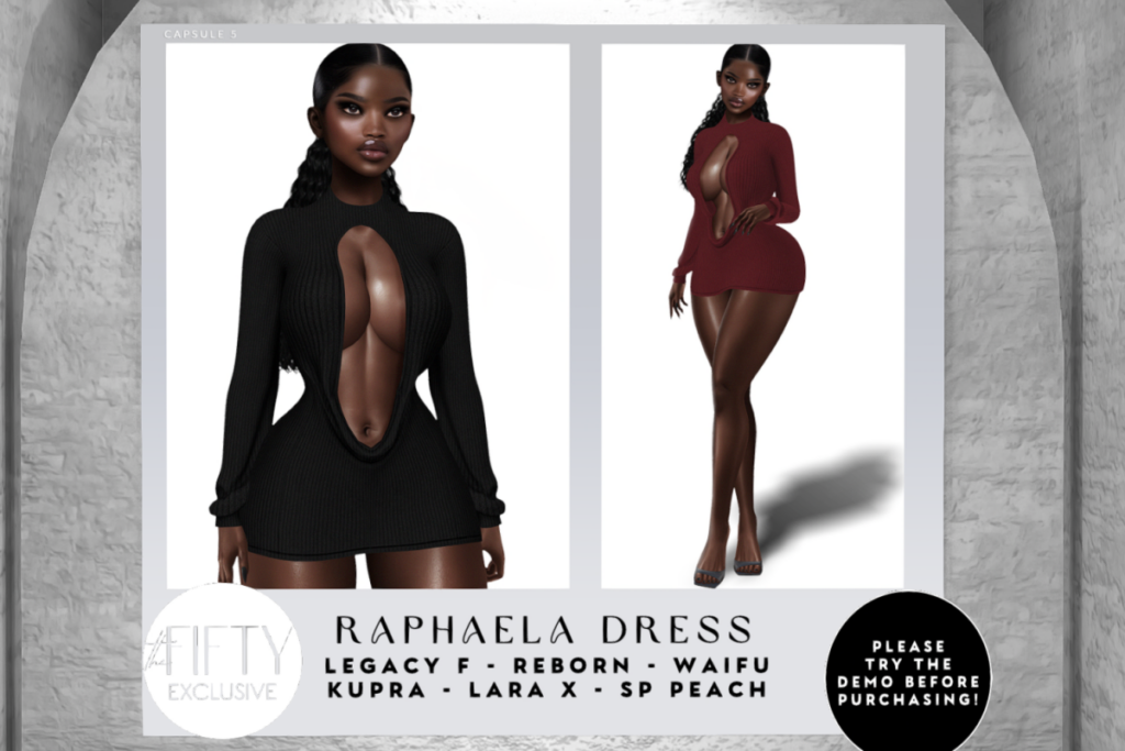 Raphaela Dress - Inithium/Legacy/MaitreyaX/Peach/Reborn/+mods, L$195 each/L$1125 FP