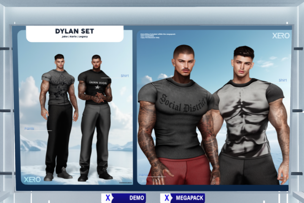 Dylan Set - Jake/Kario/Legacy, L$315 each/L$1199-L$1998 each FP