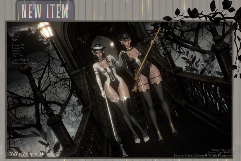 Vampire Hunter Set - Legacy/Reborn/+mods, L$399 each/L$399-L$1299 each FP/L$3000 MP