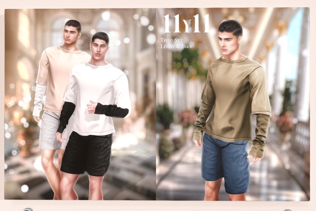 Theo Shirt and Shorts - Jake/Legacy, L$249 each/L$1000 each FP/L$1699 MP