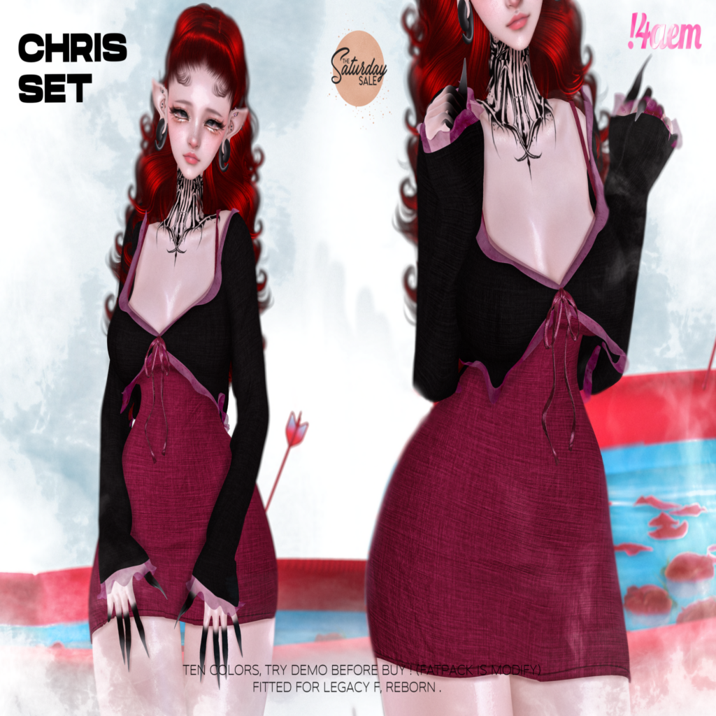 Chris Set - Legacy/Reborn	&lt;a href=&quot;http://maps.secondlife.com/secondlife/Dream%20Lake/139/131/25&quot;&gt;Teleport&lt;/a&gt;