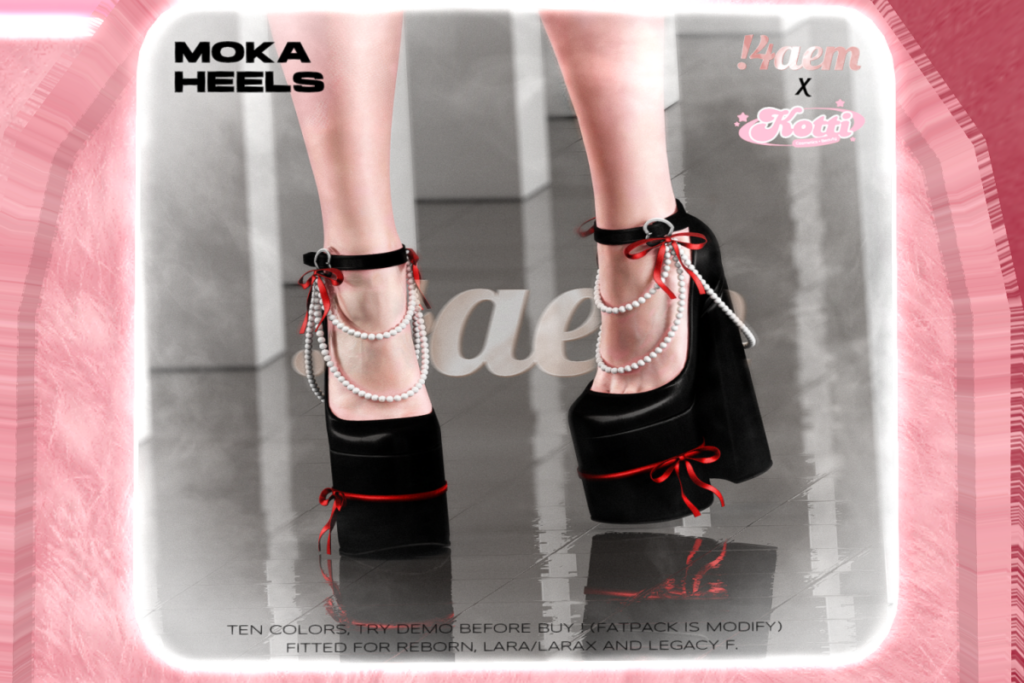 Moka Heels - Legacy/Maitreya/Reborn/+mods, L$250 each/L$759 FP