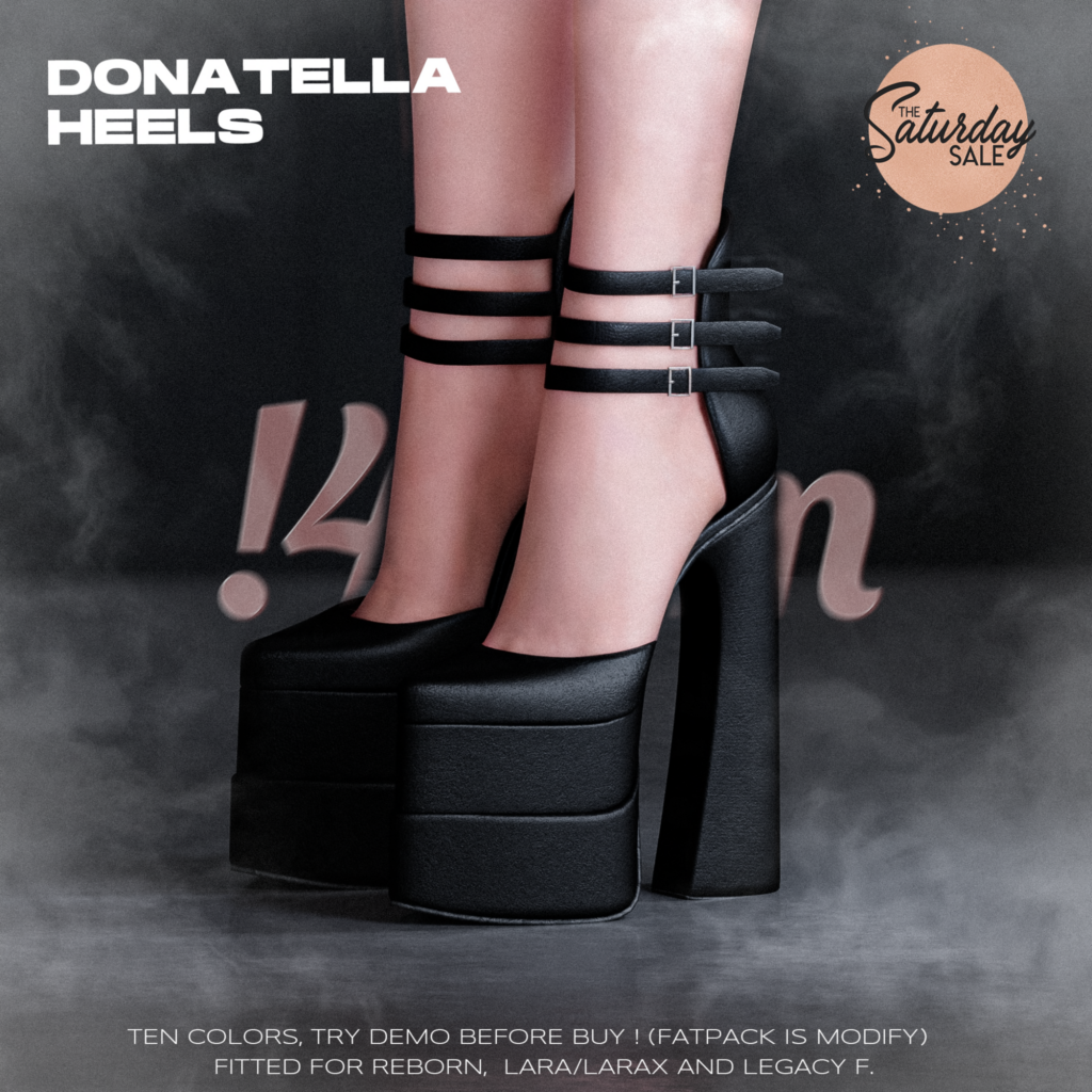 Donatella Heels - Legacy/Maitreya/Reborn/+mods	&lt;a href=&quot;http://maps.secondlife.com/secondlife/Dream%20Lake/139/131/25&quot;&gt;Teleport&lt;/a&gt;