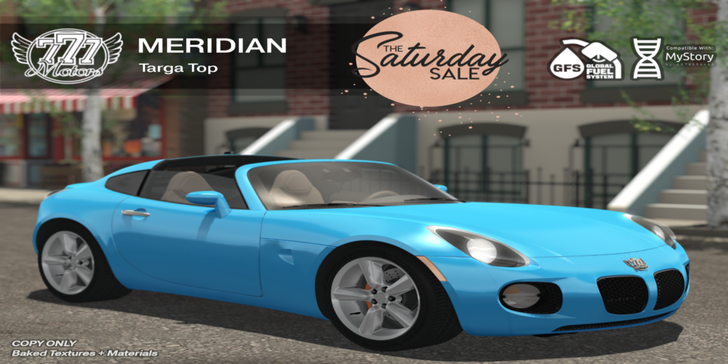 Meridian Driveable Vehicle	&lt;a href=&quot;http://maps.secondlife.com/secondlife/Highway%20Star/144/134/23&quot;&gt;Teleport&lt;/a&gt;