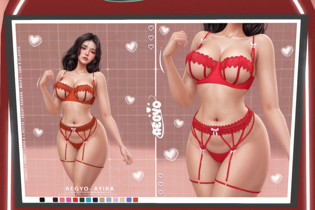 Ayira Lingerie - GenX Classic/Legacy/MaitreyaX/Reborn/+mods, L$198 each/L$998 FP