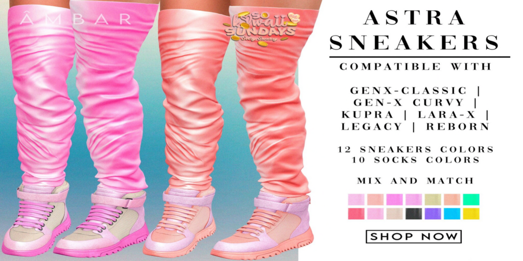 Astra Sneakers - GenX/Inithium/Legacy/MaitreyaX/Reborn	&lt;a href=&quot;http://maps.secondlife.com/secondlife/Mellow%20Marina/137/65/21&quot;&gt;Teleport&lt;/a&gt;