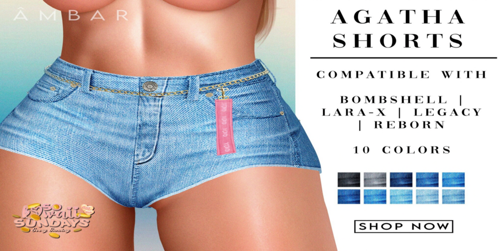 Agatha Shorts - Legacy/MaitreyaX/Reborn/+mods	&lt;a href=&quot;http://maps.secondlife.com/secondlife/Mellow%20Marina/136/73/21&quot;&gt;Teleport&lt;/a&gt;