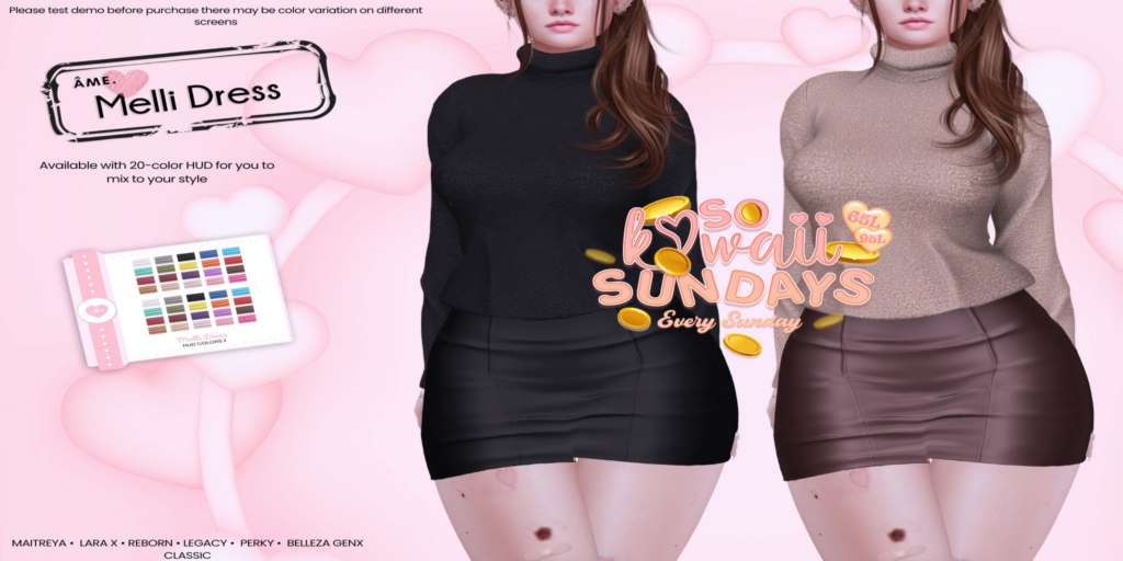 Melli Dress - GenX Classic/Legacy/Maitreya/Reborn/+mods	&lt;a href=&quot;http://maps.secondlife.com/secondlife/The%20Venue/102/8/24&quot;&gt;Teleport&lt;/a&gt;