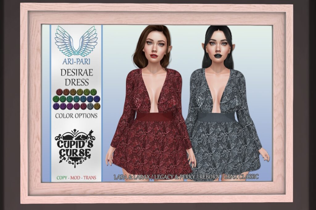 Desirae Dress - GenX Classic/Legacy/Maitreya/Reborn/+mods, L$150