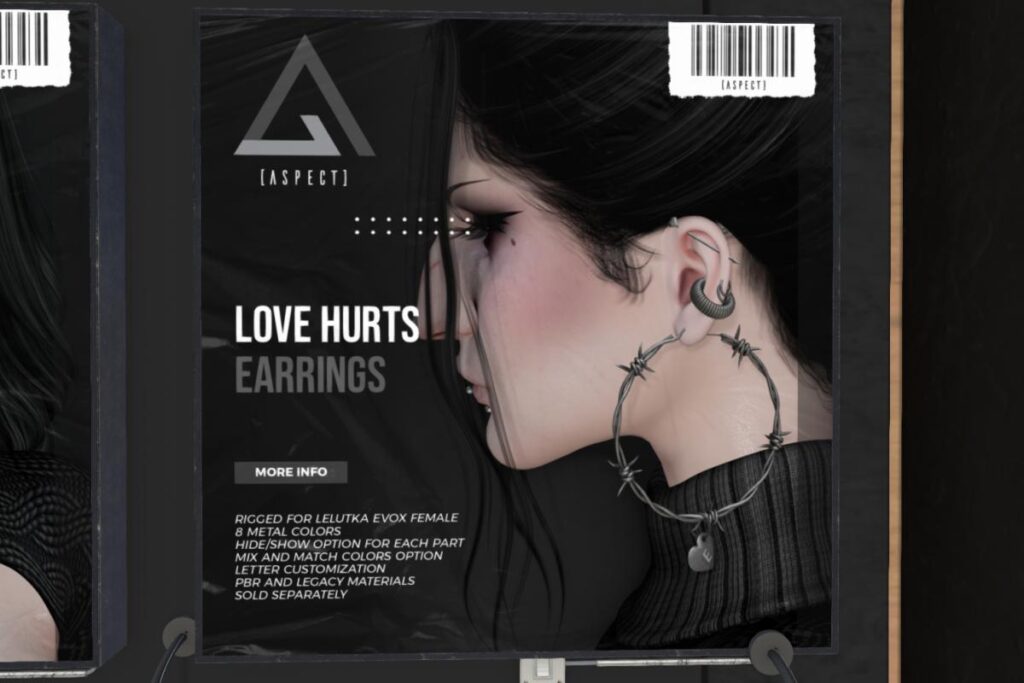 Love Hurts Earrings - EvoX, L$388 each