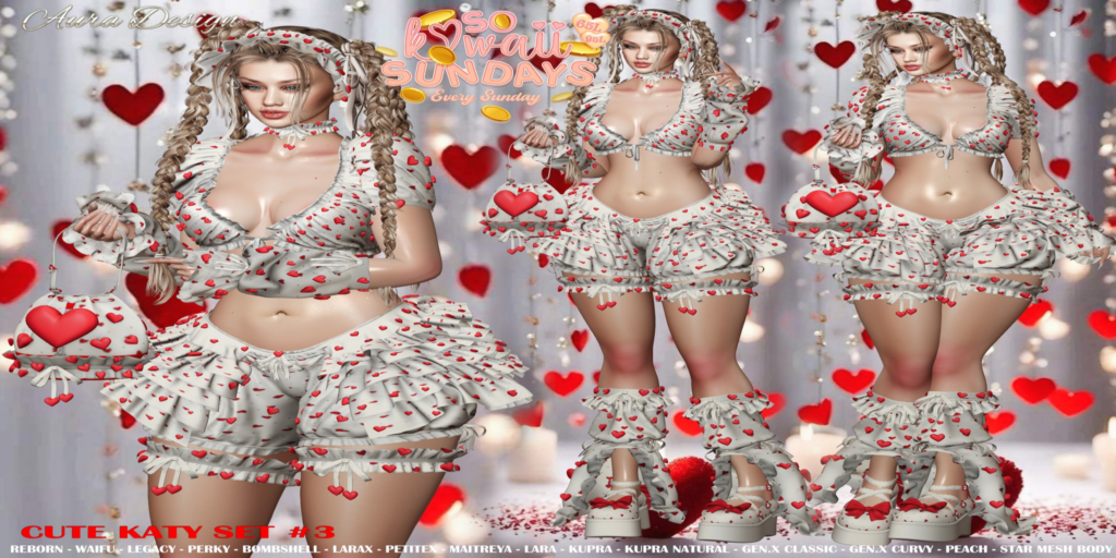 Cute Katy Set #3 - GenX/Inithium/Legacy/Maitreya/Peach/Reborn/Star/+mods	&lt;a href=&quot;http://maps.secondlife.com/secondlife/Crystal%20Cascade/193/161/23&quot;&gt;Teleport&lt;/a&gt;