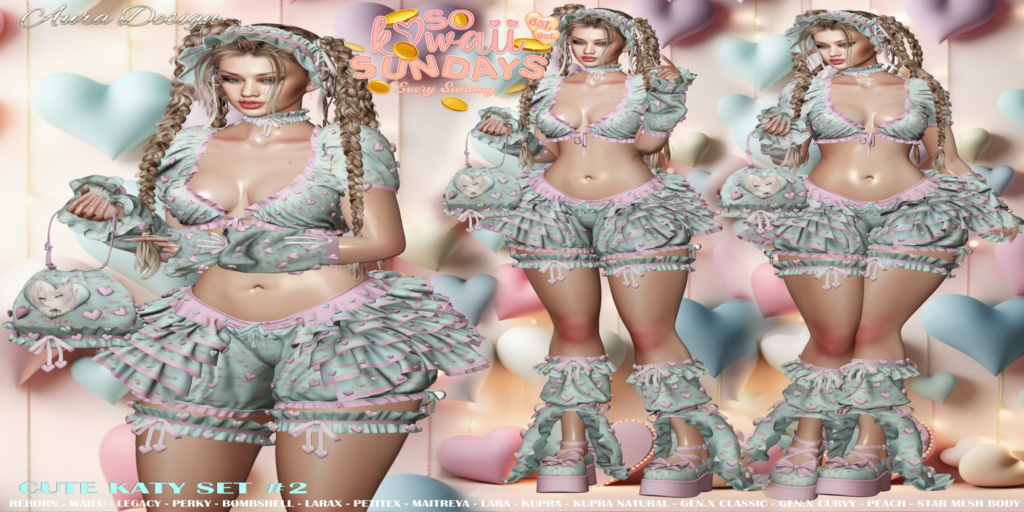 Cute Katy Set #2 - GenX/Inithium/Legacy/Maitreya/Peach/Reborn/Star/+mods	&lt;a href=&quot;http://maps.secondlife.com/secondlife/Crystal%20Cascade/193/161/23&quot;&gt;Teleport&lt;/a&gt;