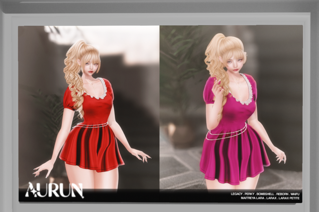 Aurun Dress - Legacy/MaitreyaX/Reborn/+mods	&lt;a href=&quot;http://maps.secondlife.com/secondlife/Perfectland/242/181/2502&quot; target=&quot;_blank&quot;&gt;Teleport&lt;/a&gt;