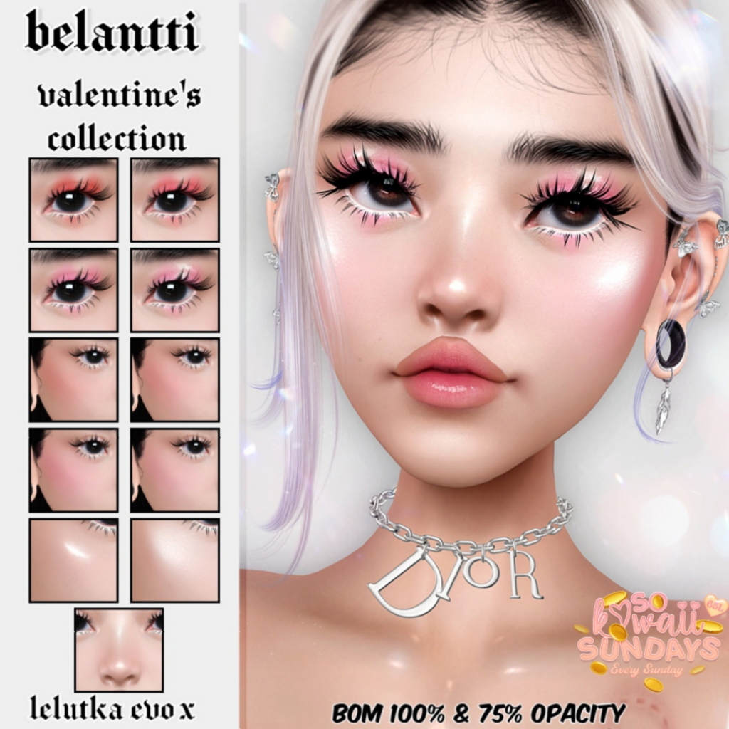 Valentine&#039;s Collection Cosmetics - EvoX	&lt;a href=&quot;http://maps.secondlife.com/secondlife/Legenda/182/93/698&quot;&gt;Teleport&lt;/a&gt;