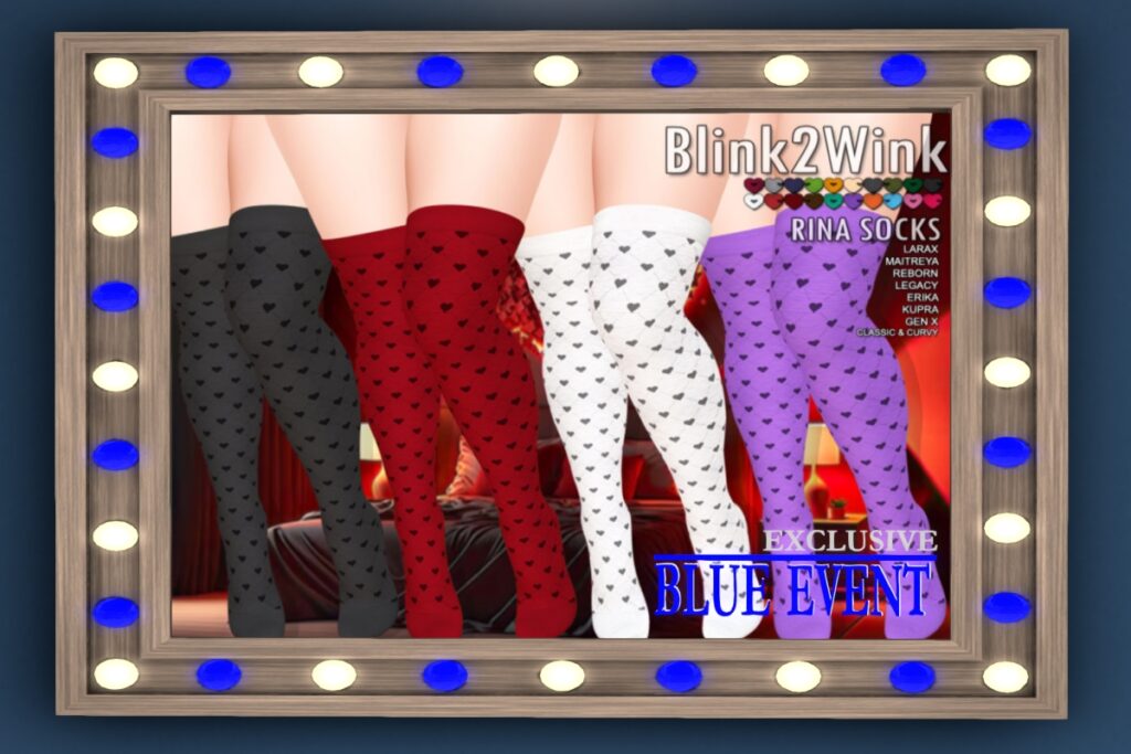 Rina Socks - Erika/GenX/Inithium/Legacy/Maitreya/Reborn/+mods, L$99