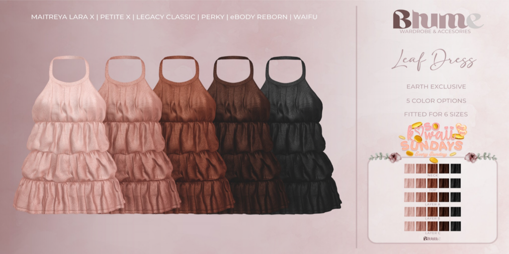 Leaf Dress - Legacy/MaitreyaX/Reborn/+mods	&lt;a href=&quot;http://maps.secondlife.com/secondlife/Bruschetta/149/46/1301&quot;&gt;Teleport&lt;/a&gt;