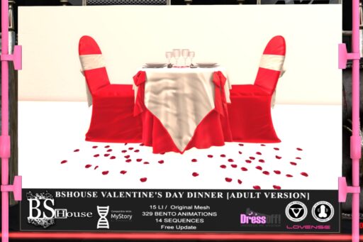 Valentine&#039;s Day Dinner Decor, L$520 PG/L$975 Adult