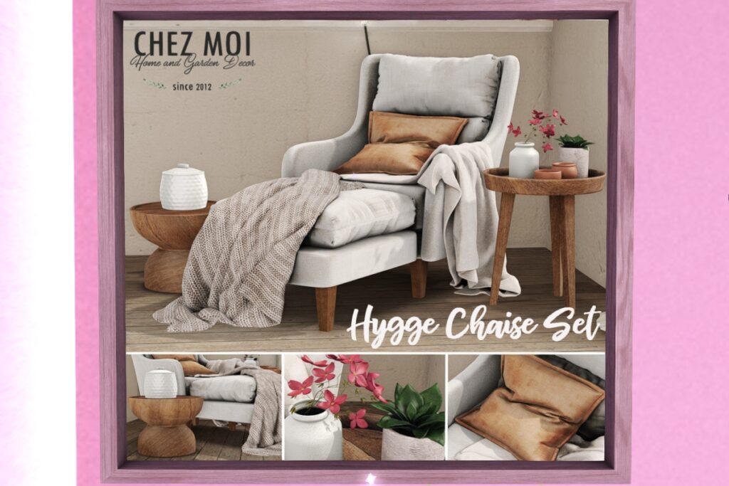 Hygge Chaise Set, L$360 PG/L$559 Adult