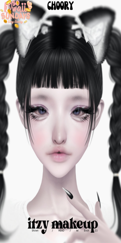 Itzy Makeup - EvoX	&lt;a href=&quot;http://maps.secondlife.com/secondlife/Infinite%20Love/243/13/22&quot;&gt;Teleport&lt;/a&gt;