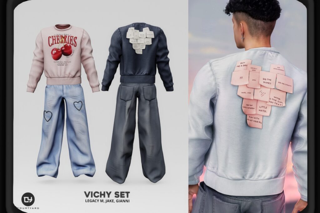 Vichy Sweater &amp; Pants - Gianni/Jake/Legacy, L$250-L$499 each