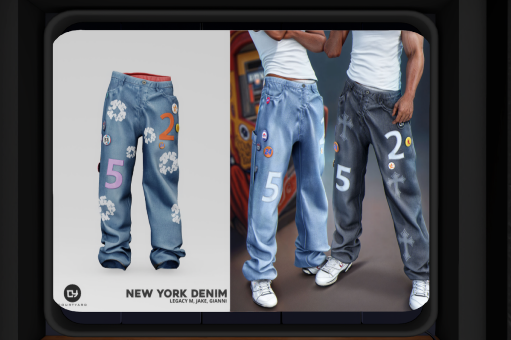 New York Denim - Gianni/Jake/Legacy, L$349 each/L$1699 FP