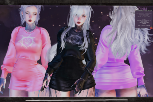 Ponn Eyecandy Edition Dress - Inlithium/Legacy/Maitreya/Reborn/+mods, L$249 each/L$2,222 FP