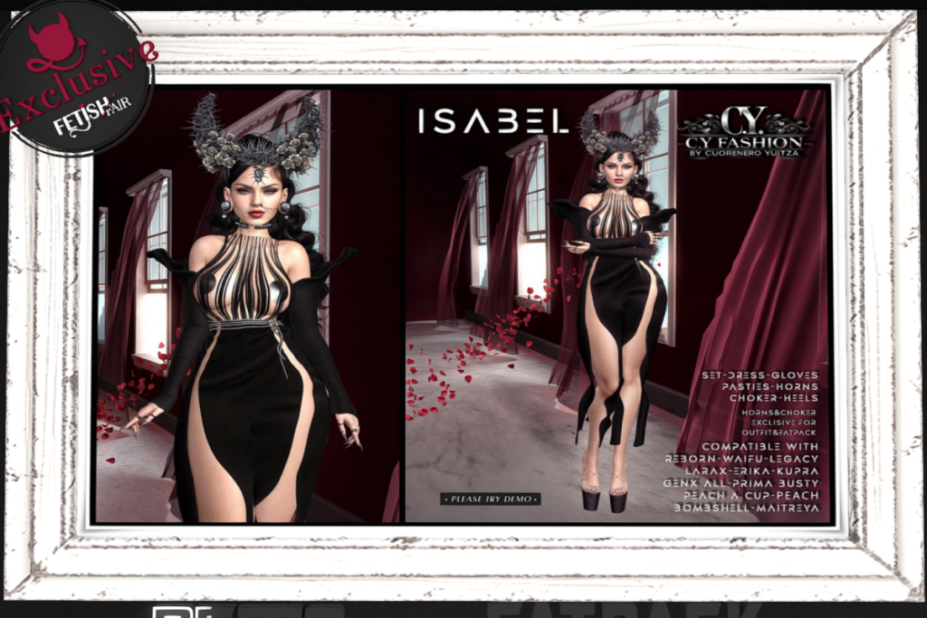 Isabel Set - Erika/GenX/Inithium/Legacy/Maitreya/Peach/Prima Busty/Reborn/+mods, L$250 each/L$1899 FP