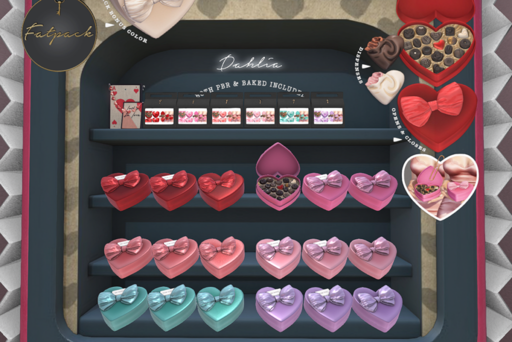 Valentine Chocolate Box Holdables, L$249 each/L$999 FP