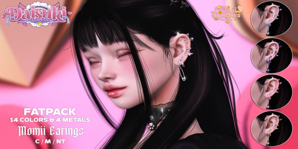 Momii Earrings - EvoX	&lt;a href=&quot;http://maps.secondlife.com/secondlife/Dream%20Lake/133/128/25&quot;&gt;Teleport&lt;/a&gt;