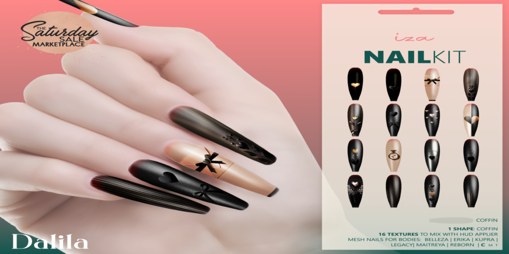 Iza Nail Kit - Alice/Belleza OG/Erika/Inithium/Legacy/Maitreya/Reborn/Slink