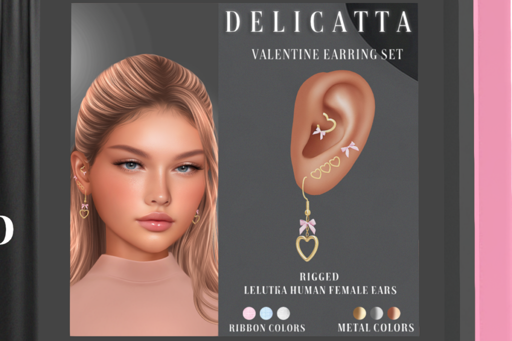 Valentine Earring Set - EvoX F Ears, L$249