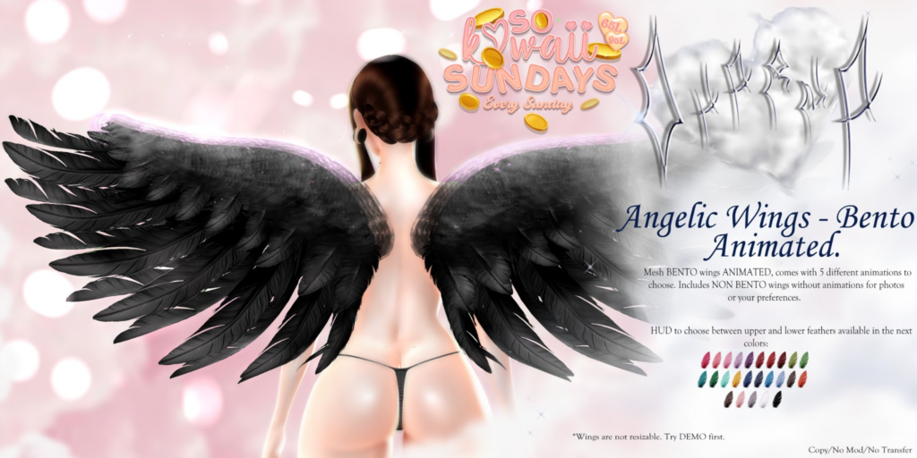 Angelic Wings	&lt;a href=&quot;http://maps.secondlife.com/secondlife/Lorien/113/212/2250&quot;&gt;Teleport&lt;/a&gt;