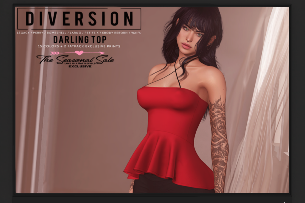 Darling Top - Legacy/MaitreyaX/Reborn/+mods, L$199 each/L$899 FP